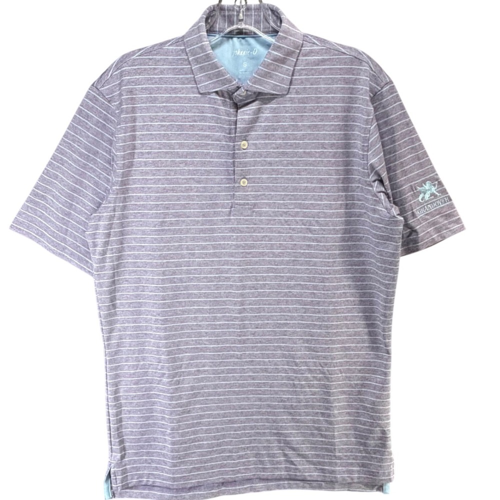 Johnnie O Newton Striped Prep-Formance Polo Men S Pure Purple Stripe Golf UPF50+